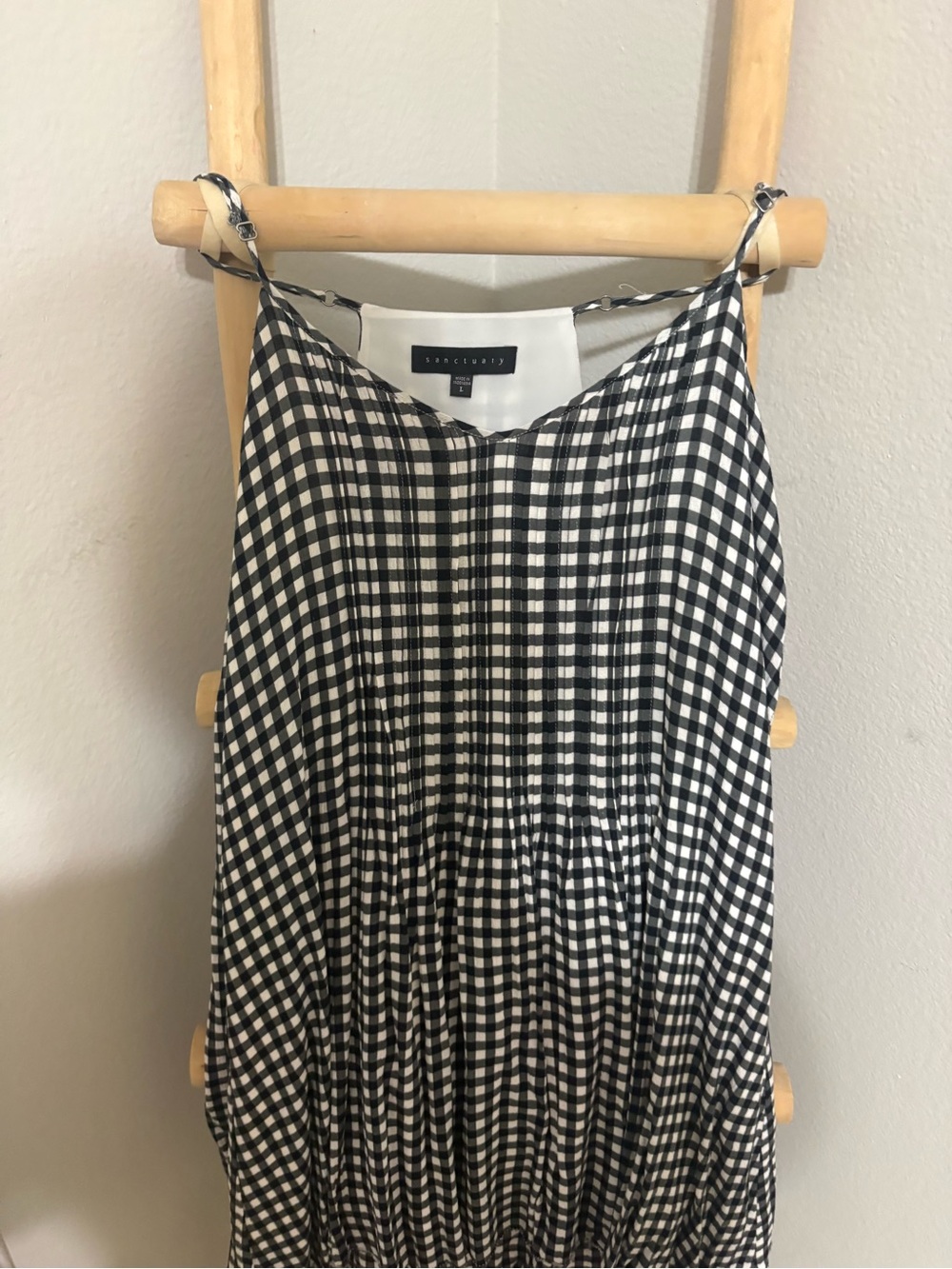 Sanctuary Black & White Gingham Slip